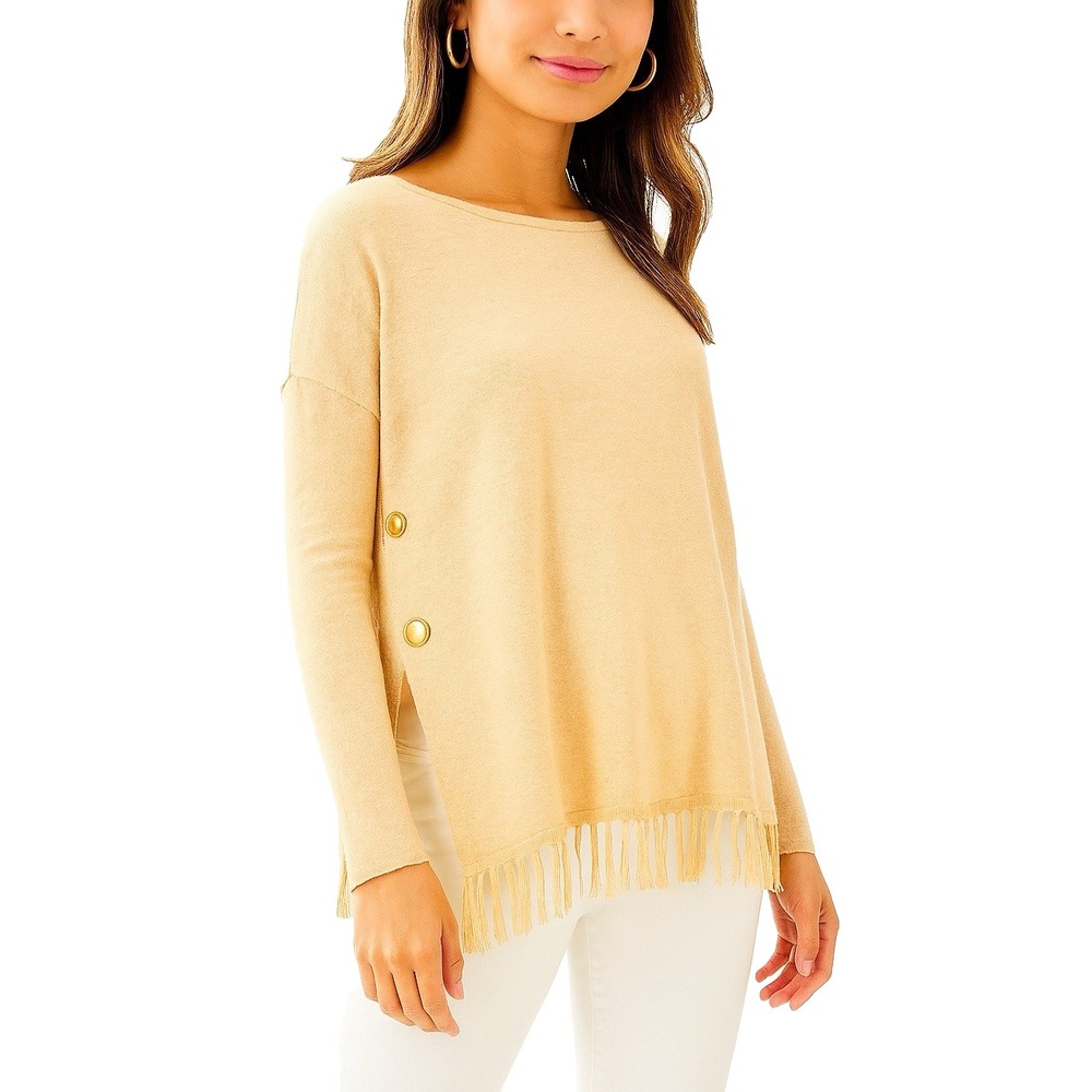 Lilly Pulitzer Cream Fringe Sweater